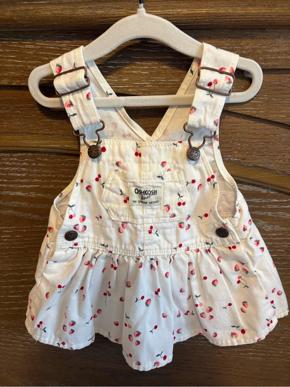 OshKosh B'gosh White Dress with Pink Strawberry Print
